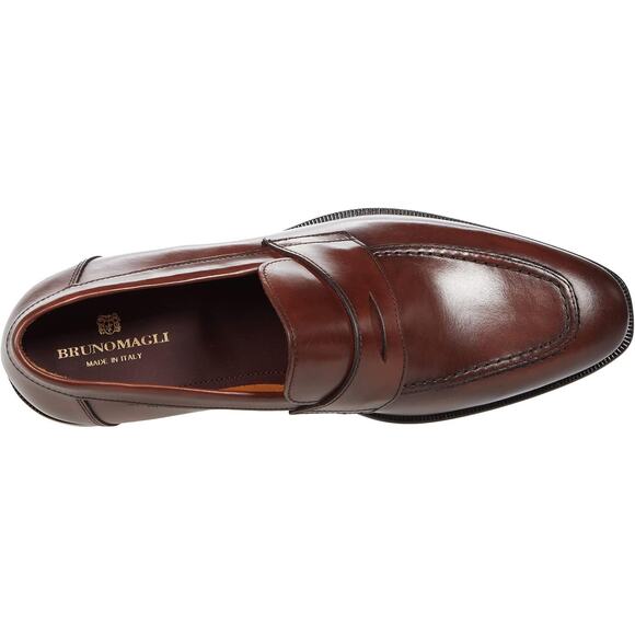 Bruno Magli Mens Nathan Penny Loafers US 11 EU 44 Brown Leather NIB - Picture 3 of 14